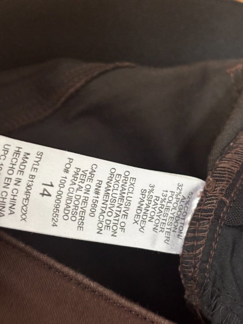 Democracy Ab Technology Mid Rise Skinny Jeans Womens Sz 14 Brown Stretch Denim - Picture 3 of 4